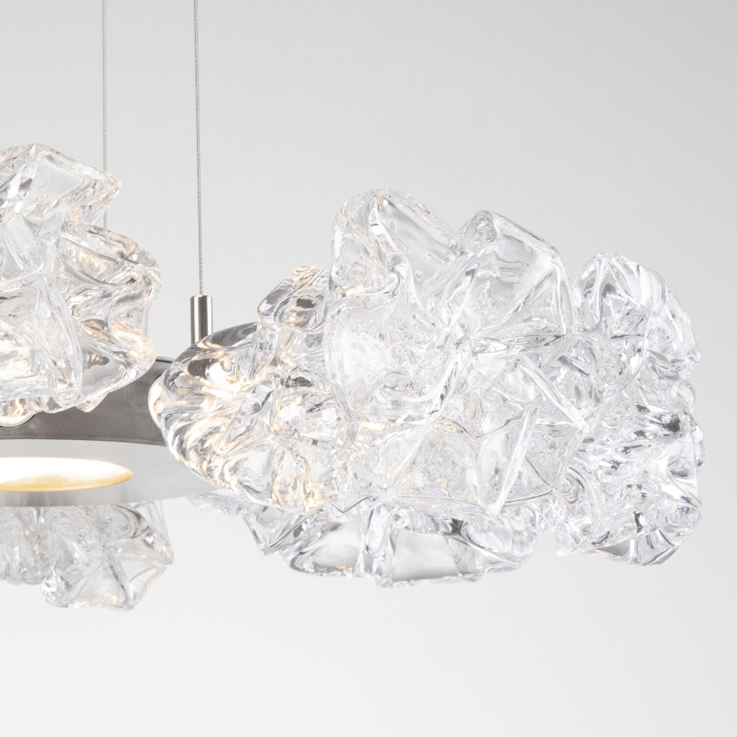 Blossom LED 23.9 inch Beige Silver Chandelier Ceiling Light in 3000K LED, Metallic Beige Silver, Radial Ring